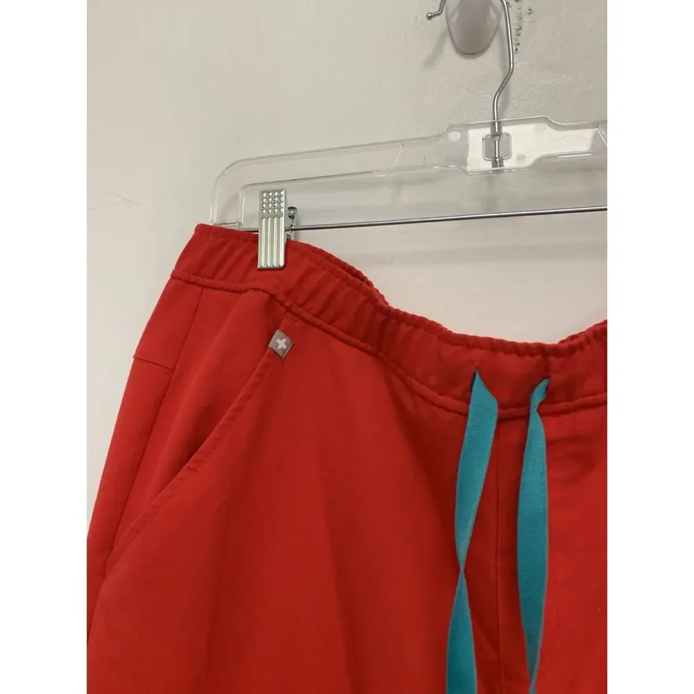 Figs M23SW2016S Men’s Sz Large Red Short Jogger Medical Scrubs Pants